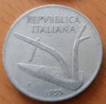 Italija 10 lire 1955