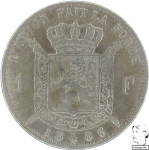 LaZooRo: Belgija 1 Franc 1886 VF / XF - srebro