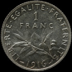 LaZooRo: Francija 1 Franc 1916 UNC - srebro