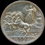 LaZooRo: Italija 2 Lire 1915 R XF - srebro