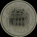 LaZooRo: Monako 1/2 Franc 1968 XF / UNC