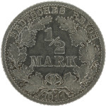 LaZooRo: Nemčija 1/2 Mark 1911 F UNC - srebro