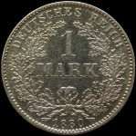 LaZooRo: Nemčija 1 Mark 1880 D UNC – srebro