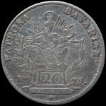 LaZooRo: Nemčija BAVARIA 20 Kreuzer 1779 VF - srebro