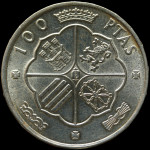 LaZooRo: Španija 100 Pesetas 1968 UNC – srebro