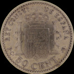 LaZooRo: Španija 50 Centimos 1910 XF / UNC - srebro