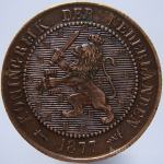 LaZooRo: Nizozemska 2 1/2 Cent 1877 XF/UNC