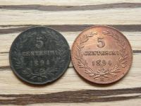 San Marino 5 centesimi 1894 - levi