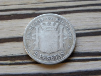 Španija 2 pesetas 1870 (1873)