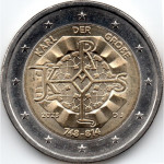 Spominski kovanec - 1275. obletnica rojstva Karla Velikega (748–814)