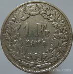 LaZooRo: Švica 1 Franc 1914 VF a - Srebro