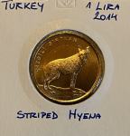 Turčija 1 Lira 2014 Hijena