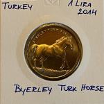 Turčija 1 Lira 2014 Konj