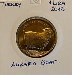Turčija 1 Lira 2015 Koza