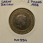 Velika Britanija 2 Pounds 1998