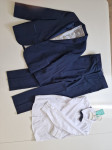 Fantovska obleka (suknjič, hlače, srajca), št. 128 cm