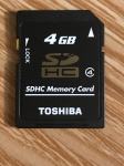 SD kartice 4Gb Toshiba primerno za v avto