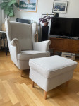 Fotelj in podnožnik IKEA