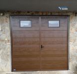 Dvokrilna garažna vrata HANUS dimenzije 2040 x 2580 (šxv) rjava barva