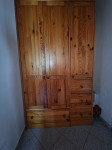 Garderobna omara iz pravega lesa 210x120x55
