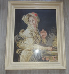 Gobelin 63 x 53 cm, okvir vanilija barva
