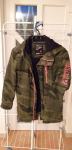 Otroška fantovska jakna, vojaška jakna, bombažna jakna 134/140-ugodno