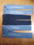 4x Hlače jeans deklica 140 in 146 (792)
