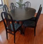 Jedilniška miza (ovalna) in 6 stolov