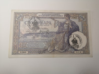 100 Dinara 1929 pretisk Verificato 1941 Črna Gora