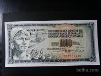 1000 DINARJEV 1981 UNC - SERIJA ZB (NADOMESTNI)