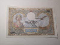 1000 Dinarjev 1931 aunc Kraljevina Jugoslavije