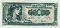Bank.500 DINARA  AT,BD,AS P-70 (FNR JUGOSLAVIJA) 1955,UNC
