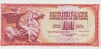 BANKOVEC 100 DINARA "CF" P90b (JUGOSLAVIJA) 1981.UNC