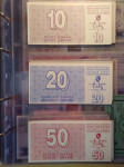 BANKOVEC BON BOSNA IN HERCEGOVINA 1992-1994 10 - 500000 DINARA LOT 13X