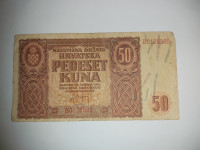 Prodam bankovec 50 hrvaških kun 1941