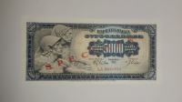 Prodam bankovec 5000 dinarjev 1963 specimen