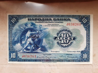 Prodam lep bankovec, ohranjen, 10 dinarjev, letnik 1920 (Amerikanka)
