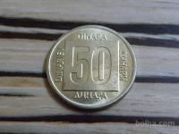 Jugoslavija 50 dinarjev 1989 UNC