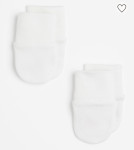 2x bele rokavičke za novorojenčke