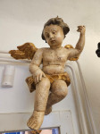 2 baročna kipa angela iz lesa. Višina cca 50 cm Originalna barva