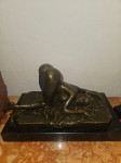 Bronasti akt kip/ Nude female sculpture . podpisan