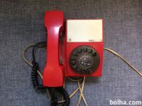 Retro ISKRA telefon rdeče barve