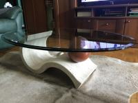 Klubska miza (marmor - steklo)