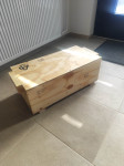 Lesen zaboj škatla - Klubska mizica z ročaji