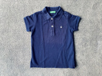 Benetton otroška polo majica kratek rokav, modra, št. 98 (2-3 leta)