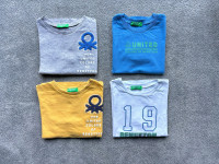 Benetton otroške majčke kratek rokav, 4 kom, št. 3-4 leta