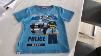 Fantovska majica LEGO st 128 cm modra Police