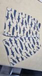 Fantovske kratke bombažne hlače OVS št.128-134,8-9 let belo modre