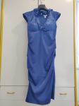 Modra ženska midi obleka