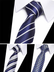 NOVO! 3x kravata Chess: temno modra, svetlo modra, belo-modra